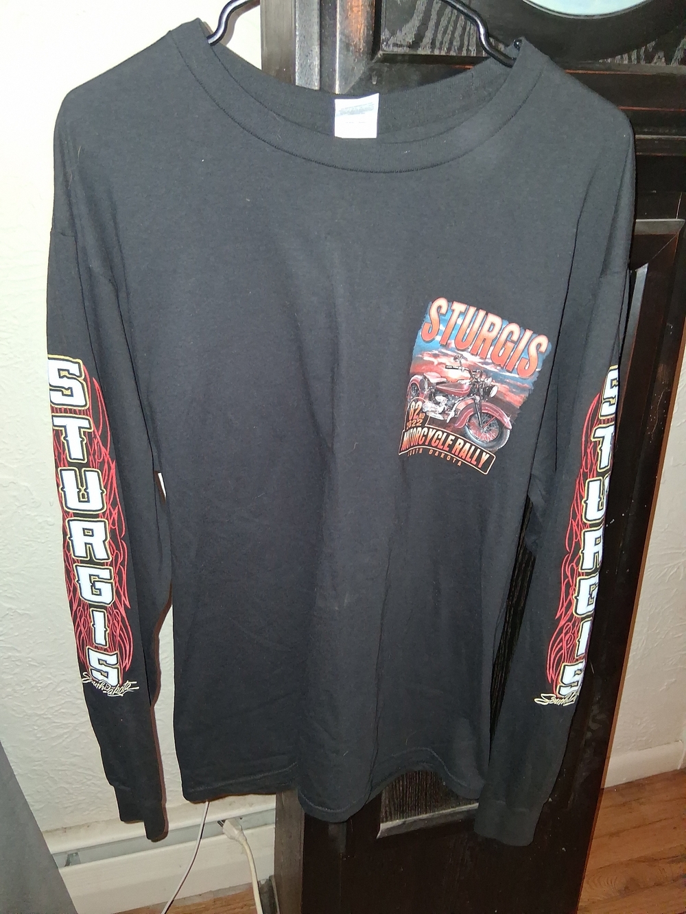 Hanes Black Long-Sleeve Sturgis Motorcycle Rally Tee